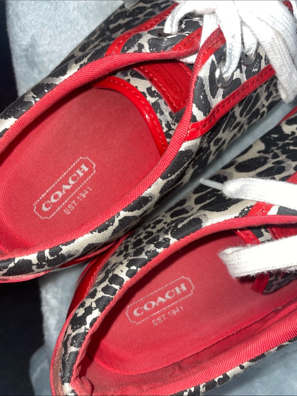 Coach ‘Barrett’ Leopard Print Woman’s Low Top Sneakers - Picture 10 of 12